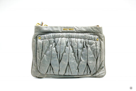 MIU MIU Miu Miu 5N1443 QI9 F0591 Contenitori Tracolla Fiordaliso Calfs | Italystation.com - Shop Now at italystation.com