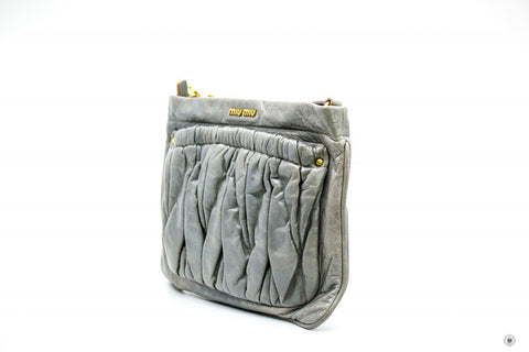 Miu Miu 5N1443 QI9 F0591 Contenitori Tracolla Fiordaliso Calfskin Shoulder Bags Ghw