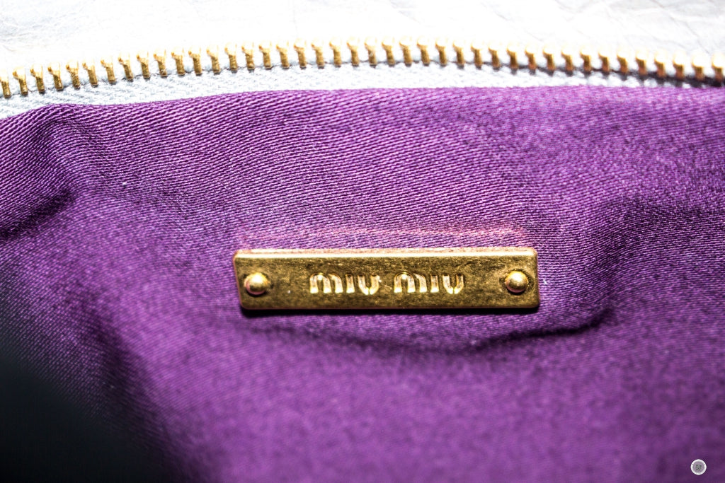 MIU MIU Miu Miu 5N1443 QI9 F0591 Contenitori Tracolla Fiordaliso Calfs | Italystation.com - Shop Now at italystation.com