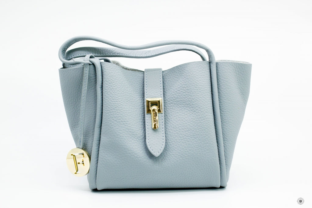 FURLA Furla Pebble Leather  Pale Blue  Small Tote Bag | Italystation.com - Shop Now at italystation.com