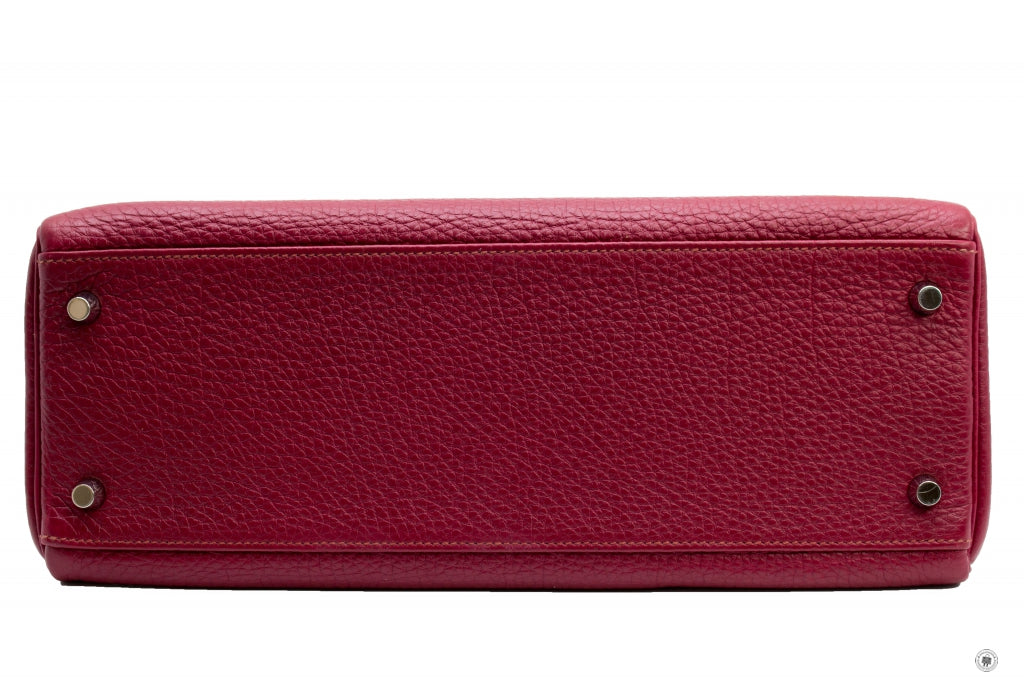 HERMES Hermes Kelly Rouge H  Taurillon Clemence 32 Shoulder Bags Phw | Italystation.com - Shop Now at italystation.com