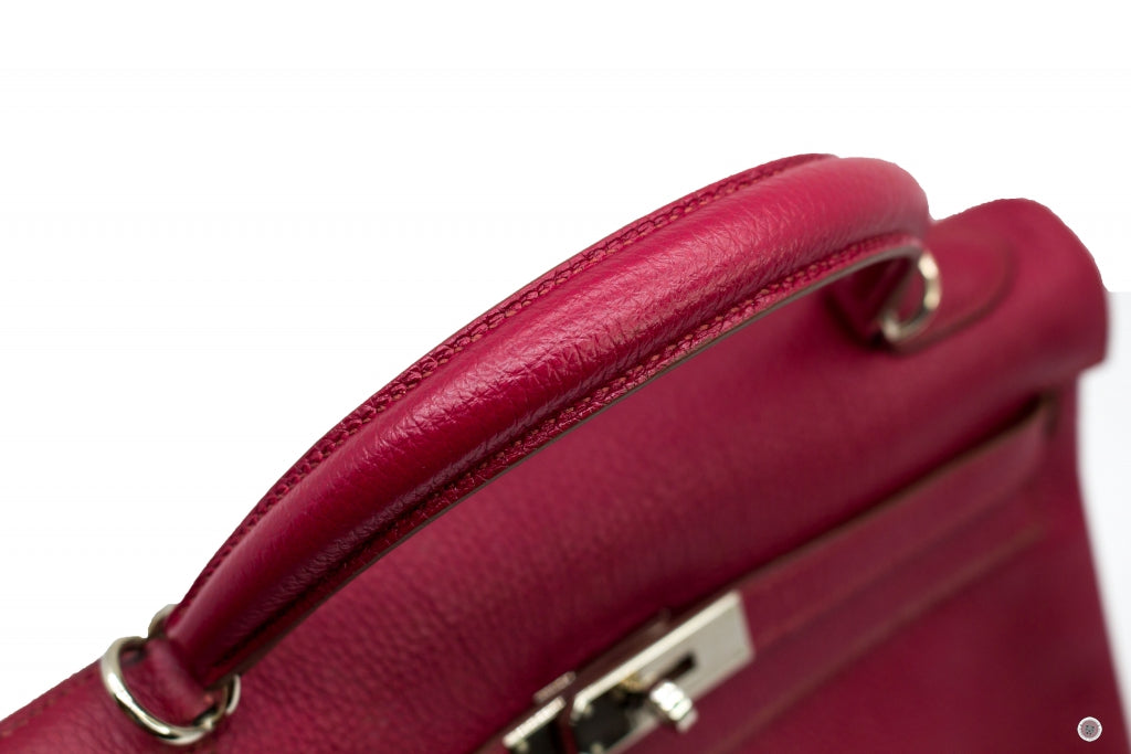 HERMES Hermes Kelly Rouge H  Taurillon Clemence 32 Shoulder Bags Phw | Italystation.com - Shop Now at italystation.com