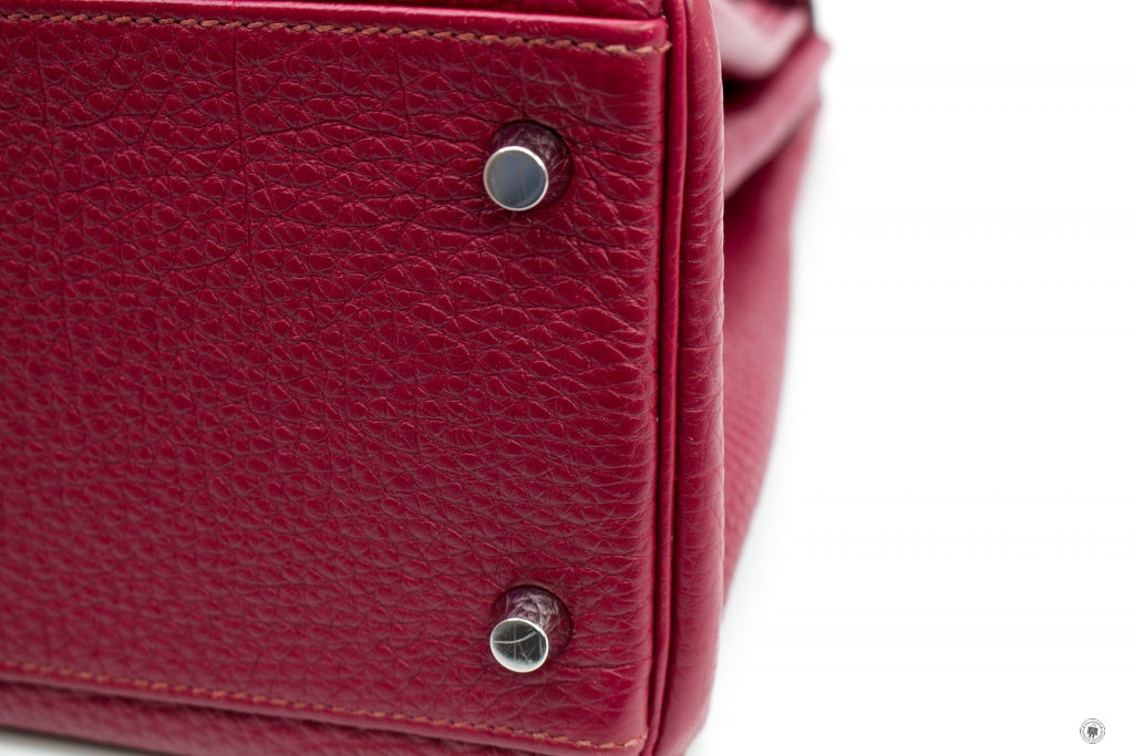 HERMES Hermes Kelly Rouge H  Taurillon Clemence 32 Shoulder Bags Phw | Italystation.com - Shop Now at italystation.com