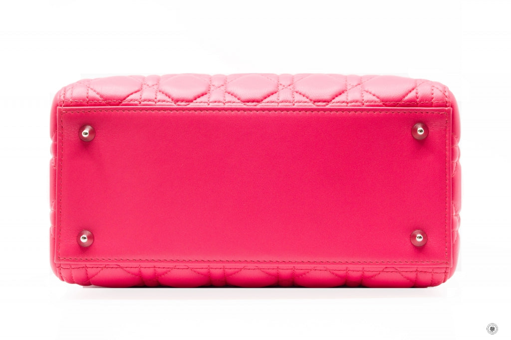 CHRISTIAN DIOR Christian Dior Lady Dior  Pink Lambskin Medium Tote Bag | Italystation.com - Shop Now at italystation.com