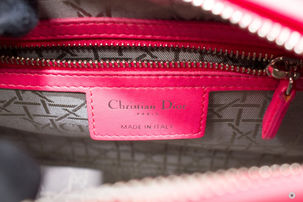 CHRISTIAN DIOR Christian Dior Lady Dior  Pink Lambskin Medium Tote Bag | Italystation.com - Shop Now at italystation.com