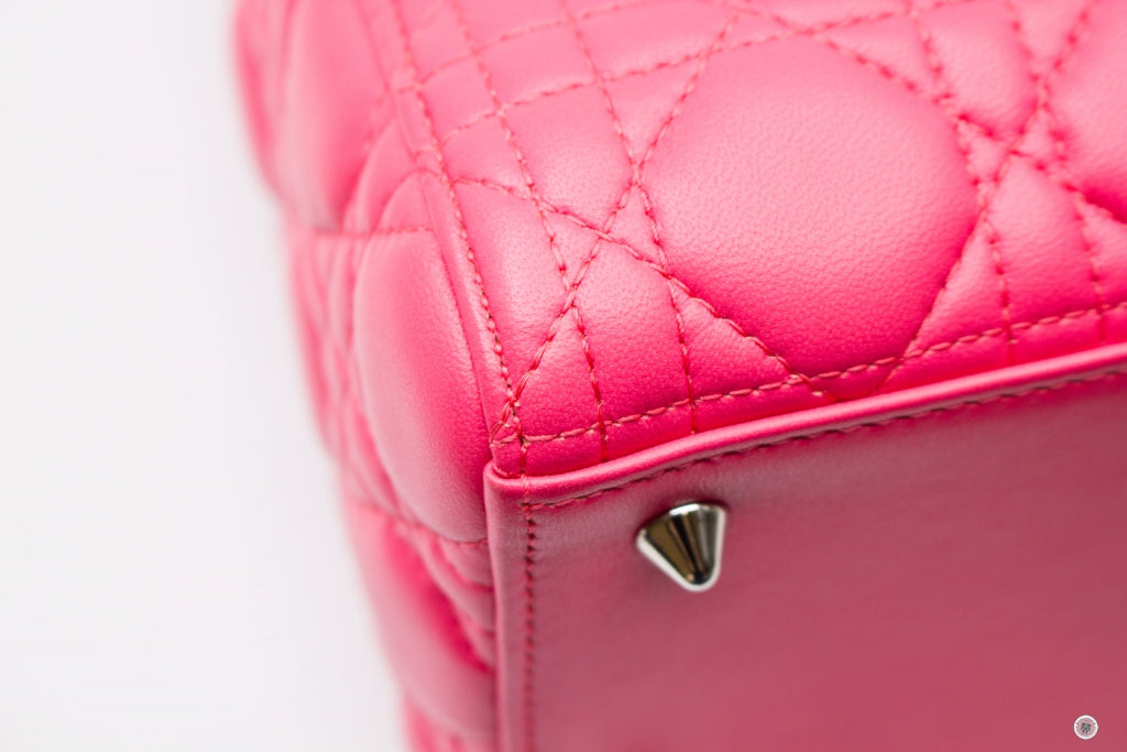 CHRISTIAN DIOR Christian Dior Lady Dior  Pink Lambskin Medium Tote Bag | Italystation.com - Shop Now at italystation.com