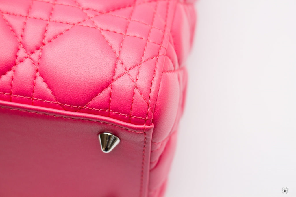 CHRISTIAN DIOR Christian Dior Lady Dior  Pink Lambskin Medium Tote Bag | Italystation.com - Shop Now at italystation.com