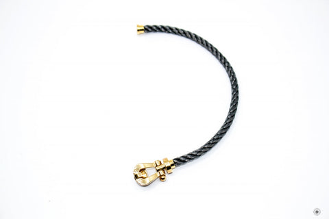 Fred Large Model 750/1000 Yellow Gold  Grey 19.5 Bracelet