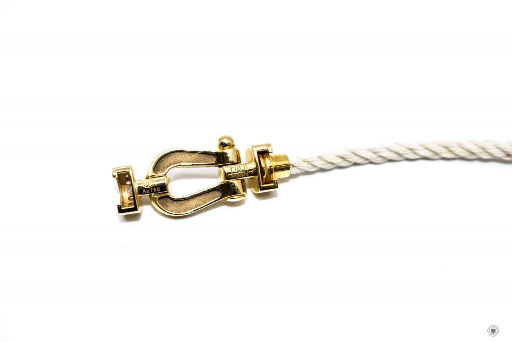 FRED Fred Medium Model 750/1000 Yellow Gold  Beige 16.5 Bracelet | Italystation.com - Shop Now at italystation.com