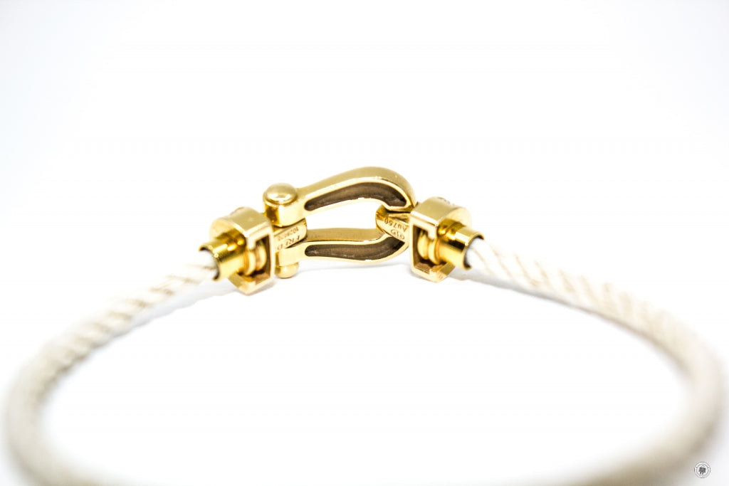 FRED Fred Medium Model 750/1000 Yellow Gold  Beige 16.5 Bracelet | Italystation.com - Shop Now at italystation.com