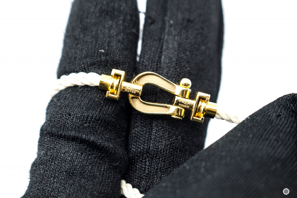 FRED Fred Medium Model 750/1000 Yellow Gold  Beige 16.5 Bracelet | Italystation.com - Shop Now at italystation.com