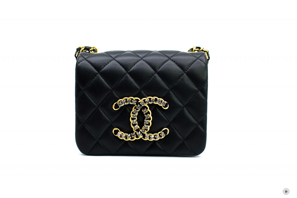 CHANEL Chanel AS2599B05828 Mini Flap Bag Black / 94305 Lambskin Should | Italystation.com - Shop Now at italystation.com