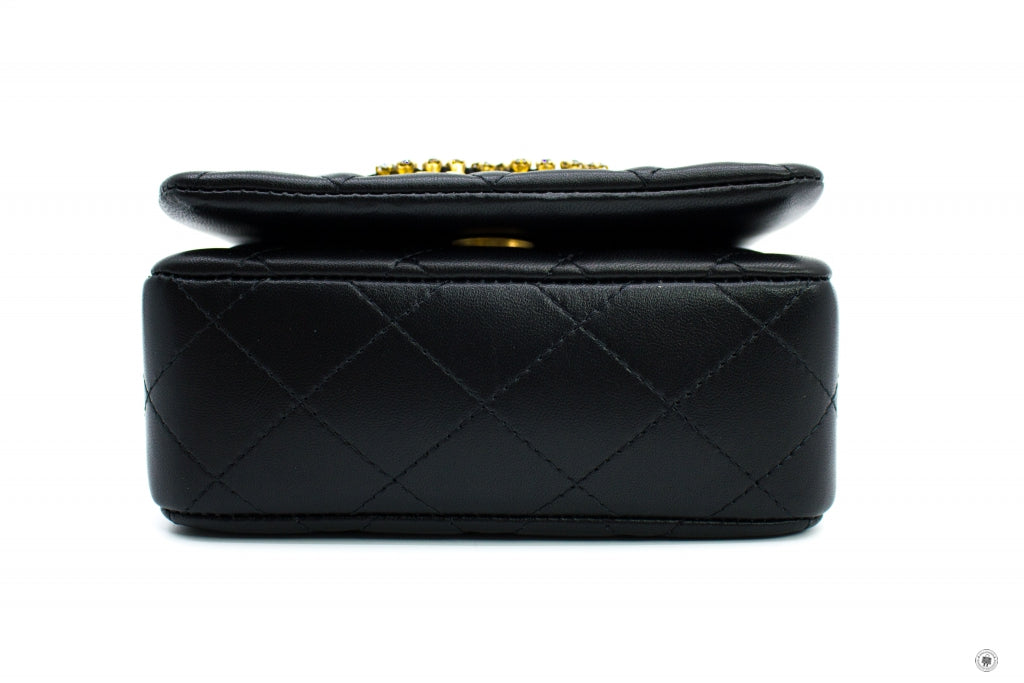 CHANEL Chanel AS2599B05828 Mini Flap Bag Black / 94305 Lambskin Should | Italystation.com - Shop Now at italystation.com