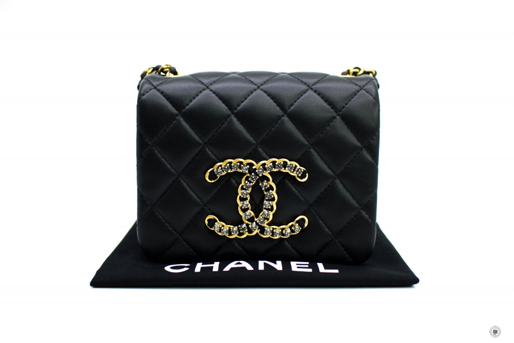 CHANEL Chanel AS2599B05828 Mini Flap Bag Black / 94305 Lambskin Should | Italystation.com - Shop Now at italystation.com