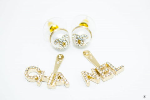 Chanel AB6484 B06148 Metal, Imitation Pearls & Diamond Gold, Pearly Whi Gold / ND176 Metal Earrings Ghw