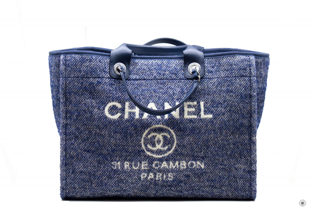 CHANEL Chanel A69941 B06387 NE267 Deauville Shopping Tote Mixed Fibers | Italystation.com - Shop Now at italystation.com
