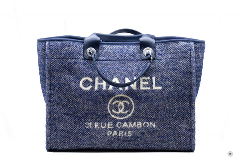 CHANEL Chanel A69941 B06387 NE267 Deauville Shopping Tote Mixed Fibers | Italystation.com - Shop Now at italystation.com