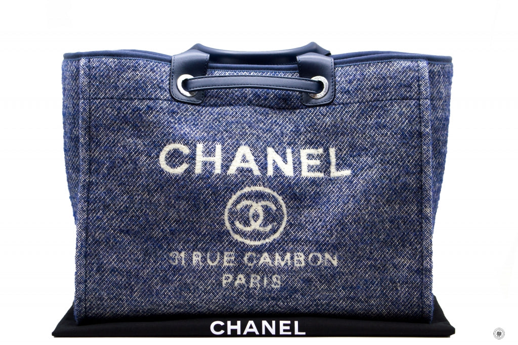 CHANEL Chanel A69941 B06387 NE267 Deauville Shopping Tote Mixed Fibers | Italystation.com - Shop Now at italystation.com