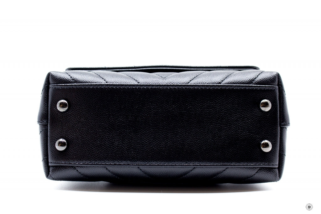 CHANEL Chanel AS2215B06818 Mini Chevron Coco Handle  Black / 94305 Cav | Italystation.com - Shop Now at italystation.com