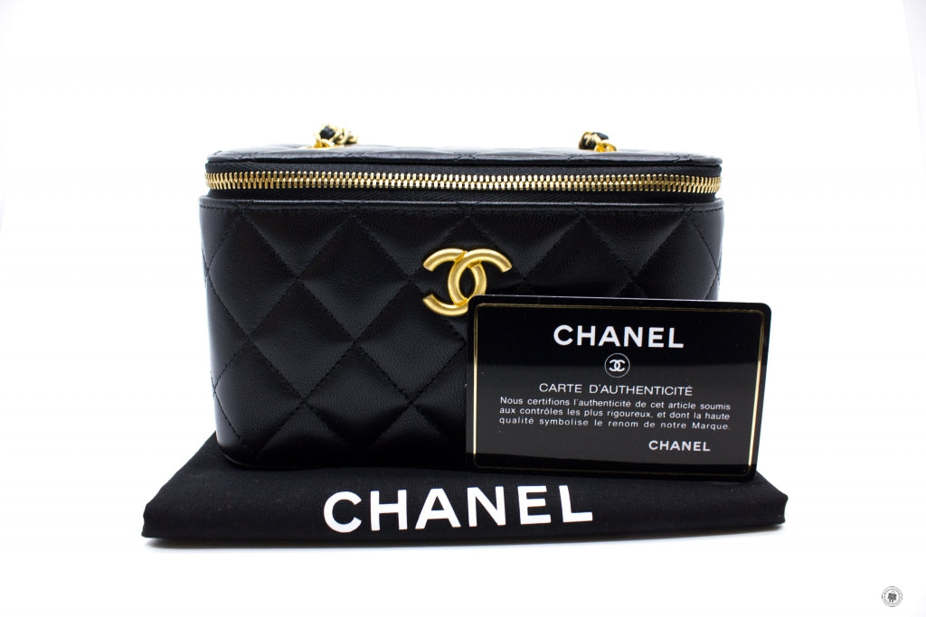 CHANEL Chanel AP2550B07242 Vanity With Gold And Silver Chain Black / 9 | Italystation.com - Shop Now at italystation.com