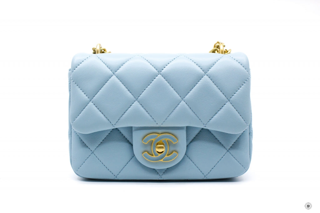 CHANEL Chanel AS3113B07634 Mini Flap Bag With Enamel And Gold Tone Met | Italystation.com - Shop Now at italystation.com