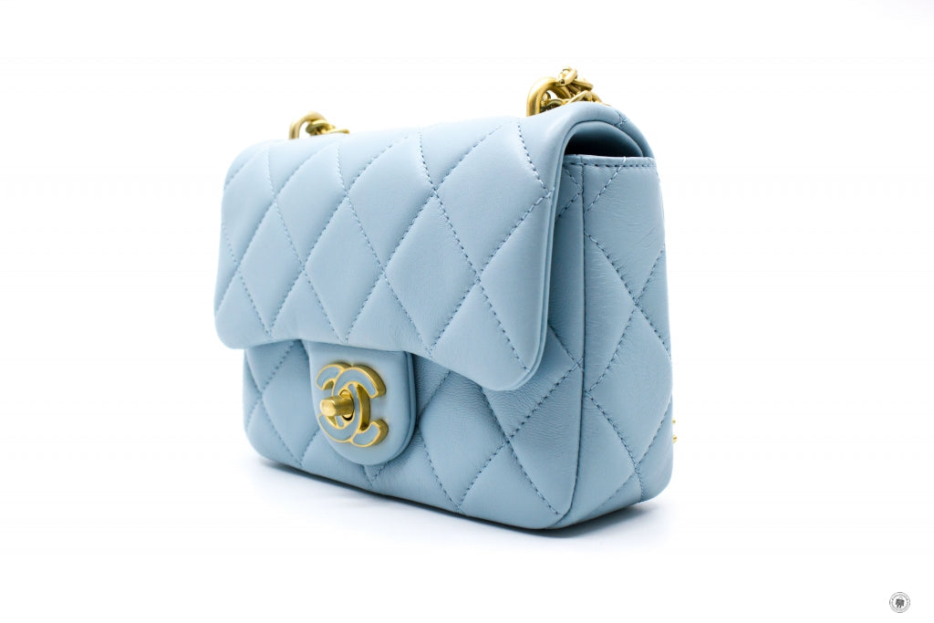 CHANEL Chanel AS3113B07634 Mini Flap Bag With Enamel And Gold Tone Met | Italystation.com - Shop Now at italystation.com