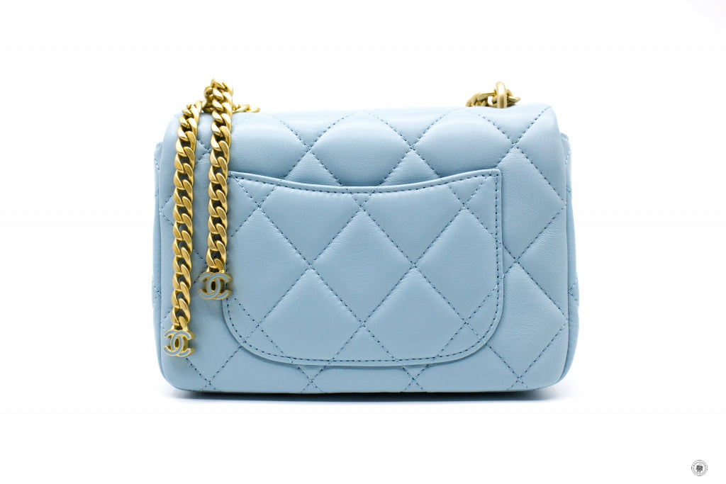 CHANEL Chanel AS3113B07634 Mini Flap Bag With Enamel And Gold Tone Met | Italystation.com - Shop Now at italystation.com