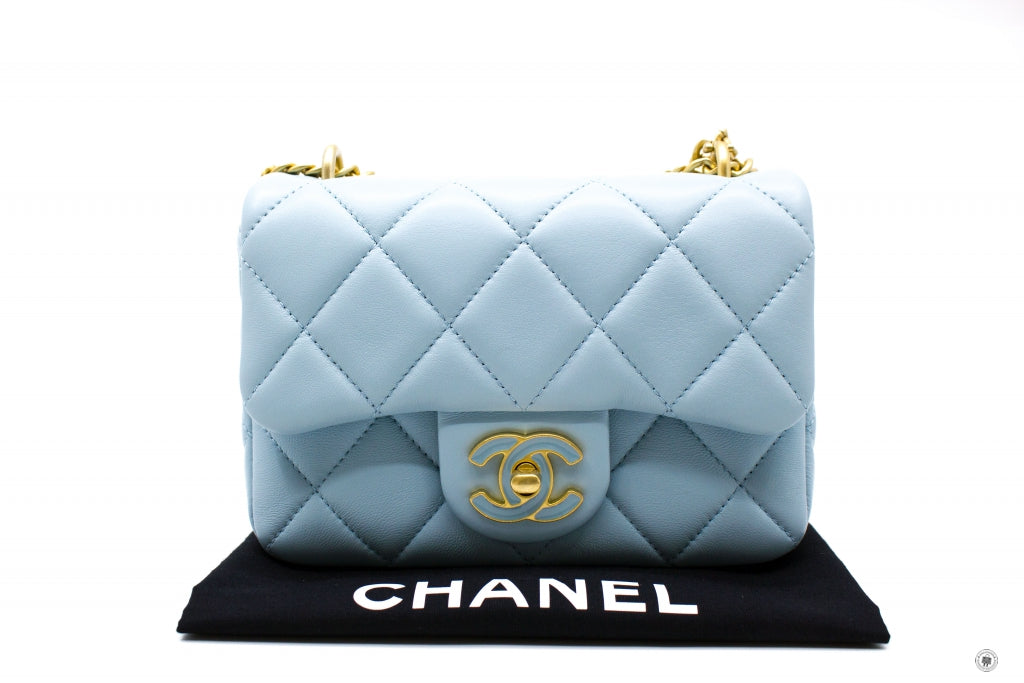 CHANEL Chanel AS3113B07634 Mini Flap Bag With Enamel And Gold Tone Met | Italystation.com - Shop Now at italystation.com