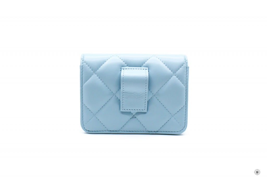 CHANEL Chanel AP2637B07570 Belt Bag With CC Enamel Logo Baby Blue / NG | Italystation.com - Shop Now at italystation.com