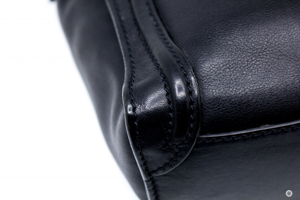 CELINE Celine 16824 Luggage Nano  Black  Calfskin Tote Bag Gbhw | Italystation.com - Shop Now at italystation.com