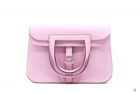 HERMES Hermes H082027 Halzan 25 Mauve Sylvestre / CKX9 Taurillon Cleme | Italystation.com - Shop Now at italystation.com
