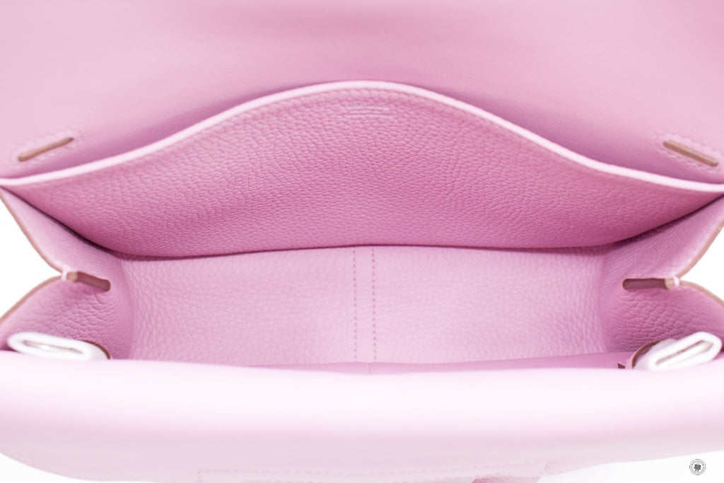 HERMES Hermes H082027 Halzan 25 Mauve Sylvestre / CKX9 Taurillon Cleme | Italystation.com - Shop Now at italystation.com