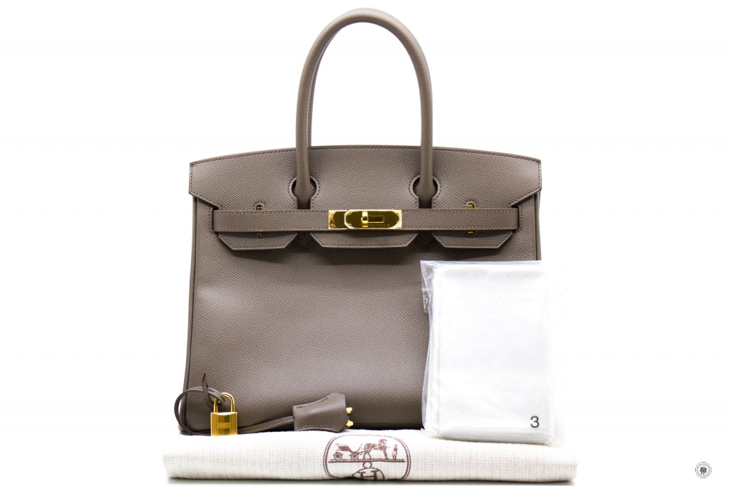 HERMES Hermes Birkin Etain / CC8F Epsom 30 Tote Bag Ghw | Italystation.com - Shop Now at italystation.com
