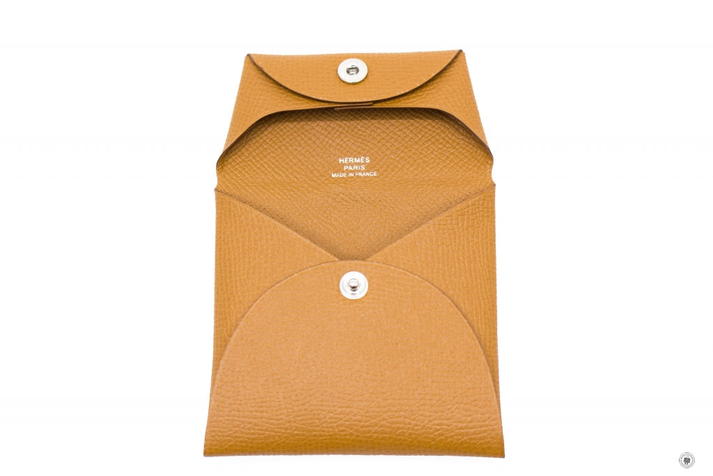 HERMES Hermes H041054 Bastia Gold / CK37 Epsom Coin Purse Phw | Italystation.com - Shop Now at italystation.com