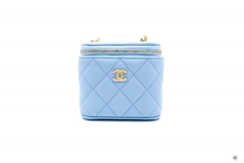 CHANEL Chanel AP1447B08034 Small Vanity With Chain Crush Light Blue /  | Italystation.com - Shop Now at italystation.com
