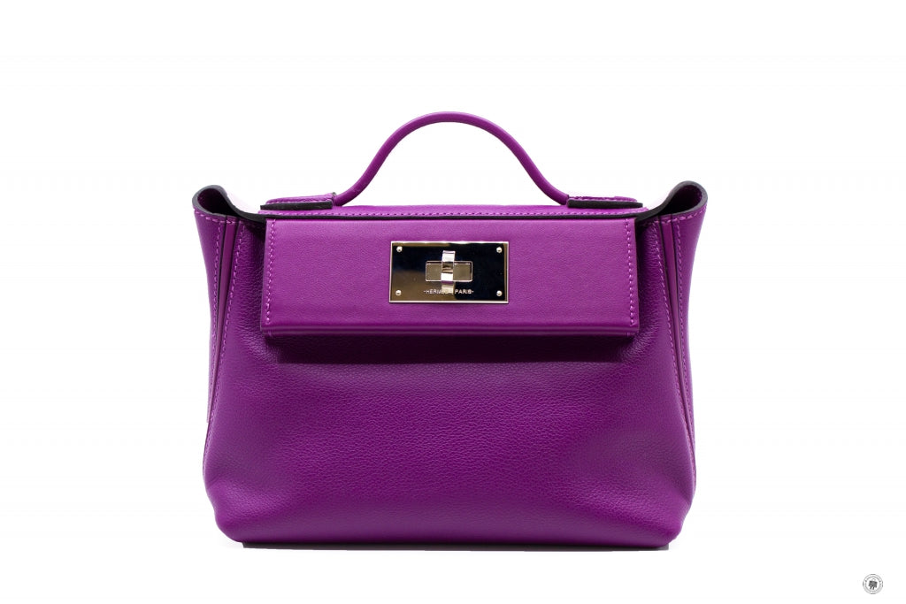 HERMES Hermes H082153 24/24 Mini  Anemone/anemone  Taurillon Clemence  | Italystation.com - Shop Now at italystation.com