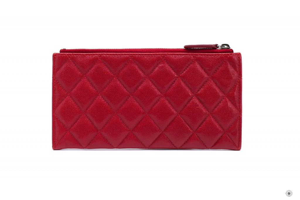 CHANEL Chanel Boy Zip Pouch  Red Caviar Pouch Sbhw | Italystation.com - Shop Now at italystation.com