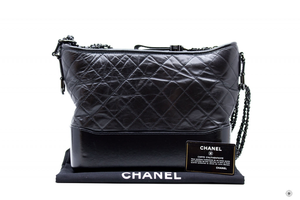 CHANEL Chanel A93824 B01935 Gabrielle Hobo Medium SO Black  Black / 94 | Italystation.com - Shop Now at italystation.com