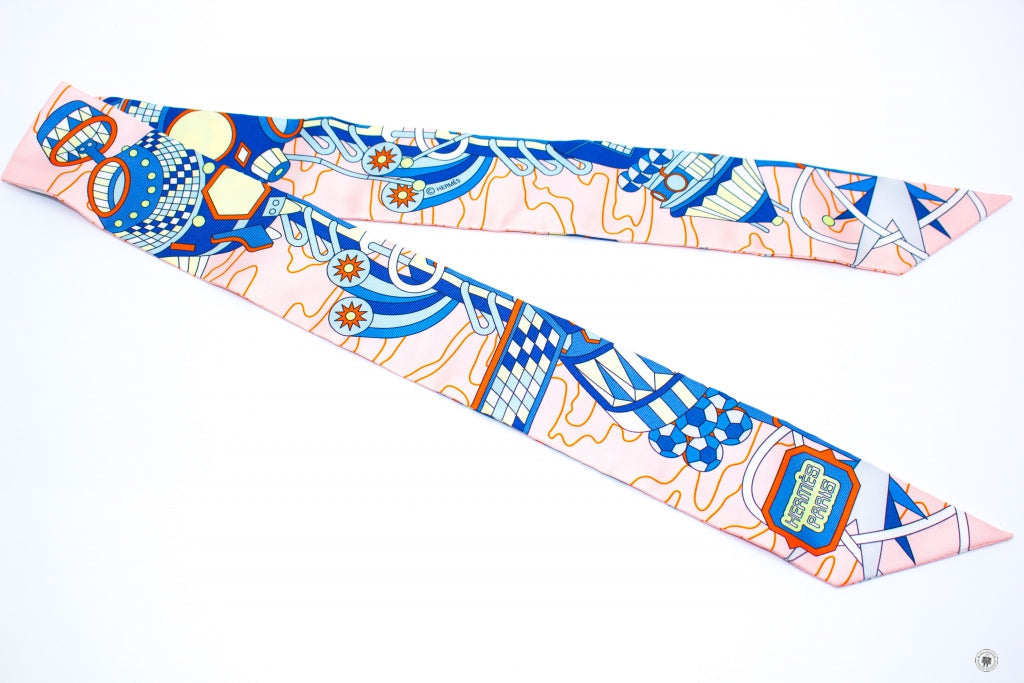 HERMES Hermes 063707S Odyssey Twilly Rose Pale/blue/jaune Soufre / 04  | Italystation.com - Shop Now at italystation.com