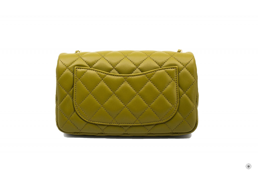 CHANEL Chanel AS1787 B02916 Mini Flap Bag Crush Avocado / NJ526 Lambsk | Italystation.com - Shop Now at italystation.com