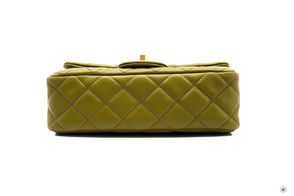 CHANEL Chanel AS1787 B02916 Mini Flap Bag Crush Avocado / NJ526 Lambsk | Italystation.com - Shop Now at italystation.com