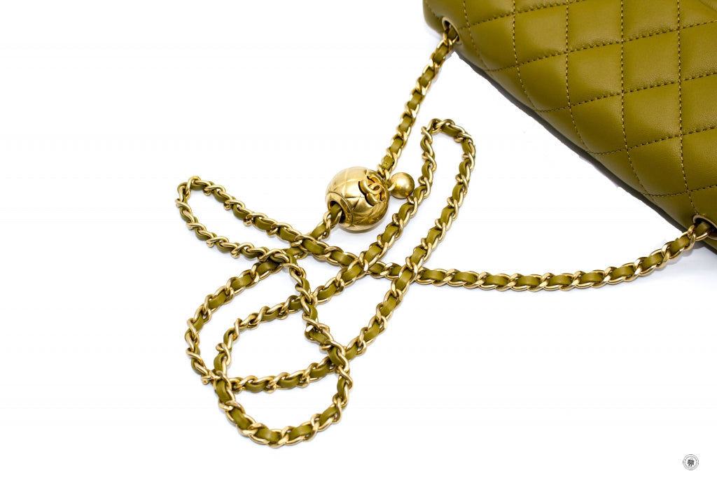 CHANEL Chanel AS1787 B02916 Mini Flap Bag Crush Avocado / NJ526 Lambsk | Italystation.com - Shop Now at italystation.com
