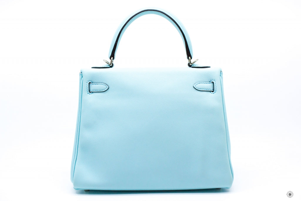 HERMES Hermes Kelly 25  Blue Zephyr / CKU2 Swift Shoulder Bags Phw | Italystation.com - Shop Now at italystation.com