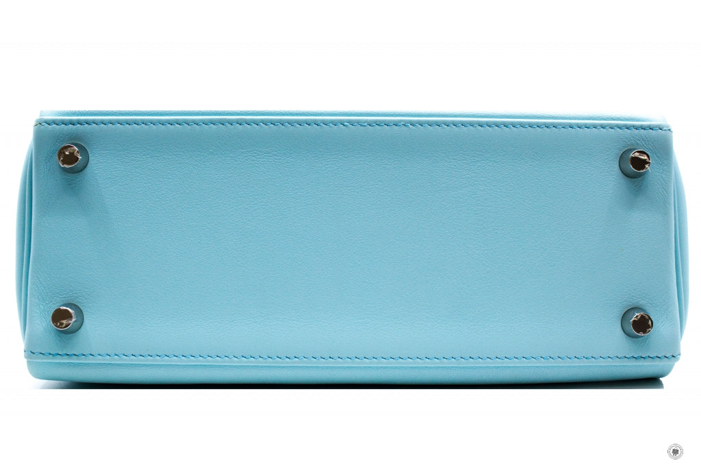 HERMES Hermes Kelly 25  Blue Zephyr / CKU2 Swift Shoulder Bags Phw | Italystation.com - Shop Now at italystation.com
