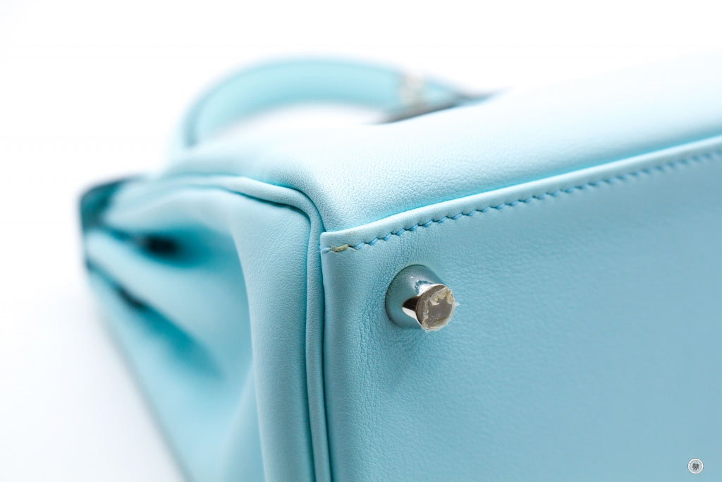 HERMES Hermes Kelly 25  Blue Zephyr / CKU2 Swift Shoulder Bags Phw | Italystation.com - Shop Now at italystation.com