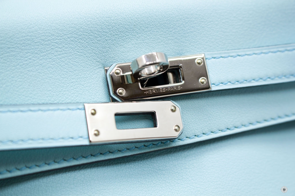 HERMES Hermes Kelly 25  Blue Zephyr / CKU2 Swift Shoulder Bags Phw | Italystation.com - Shop Now at italystation.com