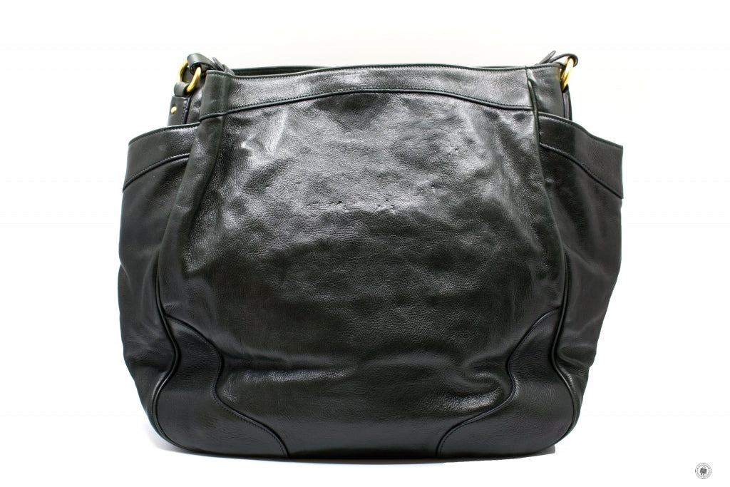 PRADA Prada BR3783 Vitello Daino Hobo Black Leather Shoulder Bags Ghw | Italystation.com - Shop Now at italystation.com