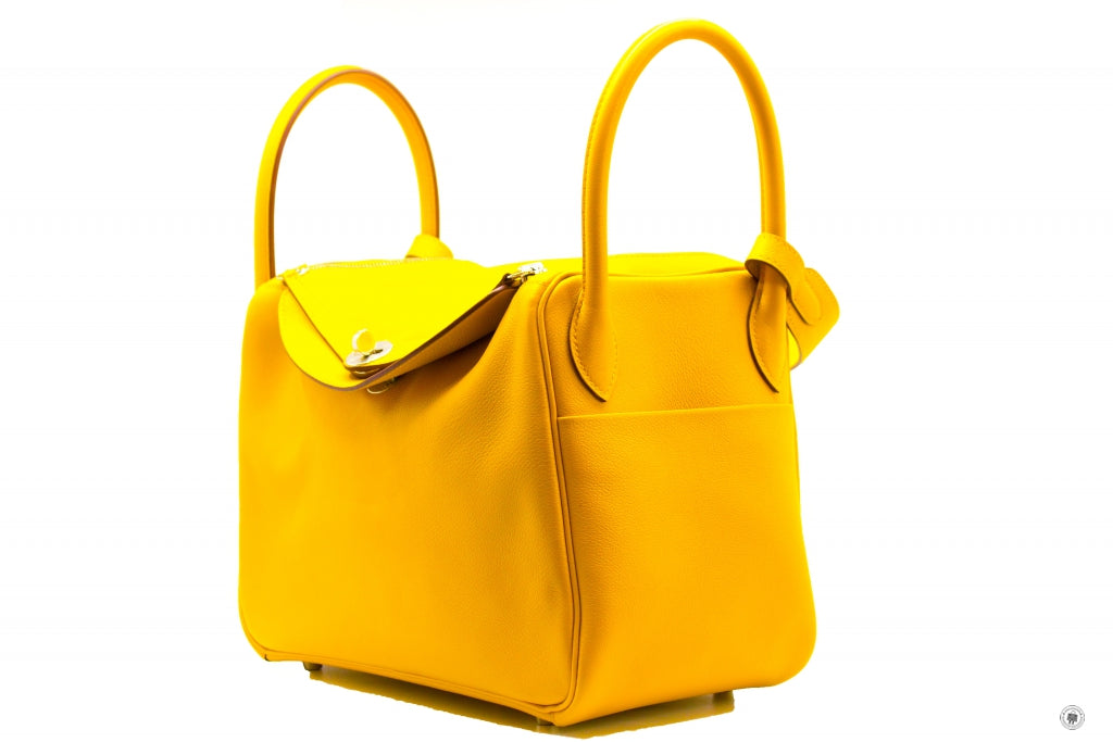 HERMES Hermes Lindy 30 Amber Jaune / CK9D  Evercolor 30 Shoulder Bags  | Italystation.com - Shop Now at italystation.com