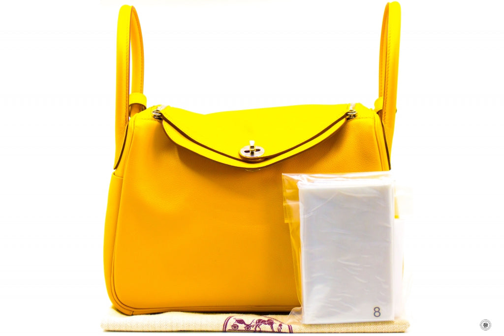 HERMES Hermes Lindy 30 Amber Jaune / CK9D  Evercolor 30 Shoulder Bags  | Italystation.com - Shop Now at italystation.com