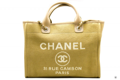 CHANEL Chanel AS3351 B08435 NI687 Deauville Medium Shopping Bag Beige  | Italystation.com - Shop Now at italystation.com